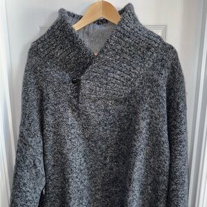 Vintage 80s Le Tigre Shawl Collar Wool Sweater Mens XL Made In USA Preppy Warm